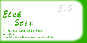 elek stix business card